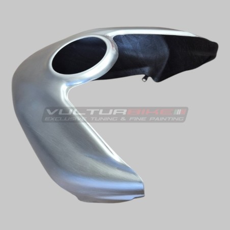 Coperchio serbatoio in carbonio effetto alluminio spazzolato - Ducati Panigale V4 / V4S & Streetfighter V4 / V4S