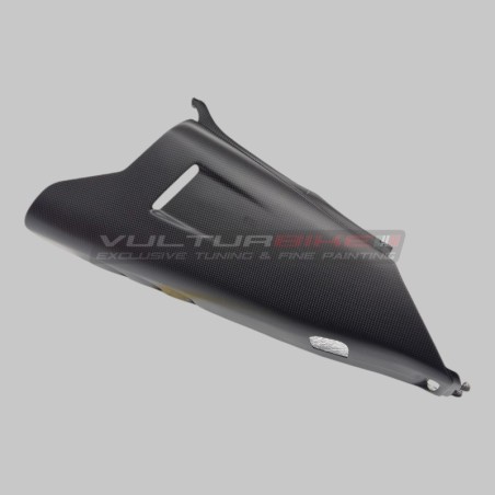 Extension de carénages inférieure en fibre de carbone pour échappement racing - Ducati Panigale V4 / V4S