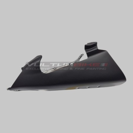 Carbon fiber lower fairings extension for racing exhaust - Ducati Panigale V4 / V4S
