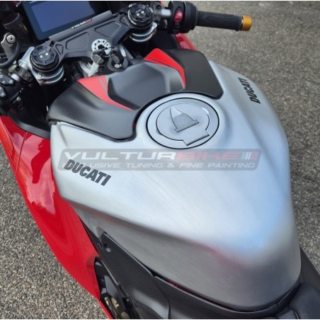 Tankabdeckung aus gebürstetem Aluminium-Effekt - Ducati Panigale V4 / V4S & Streetfighter V4 / V4S
