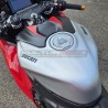 Coperchio serbatoio in carbonio effetto alluminio spazzolato - Ducati Panigale V4 / V4S & Streetfighter V4 / V4S