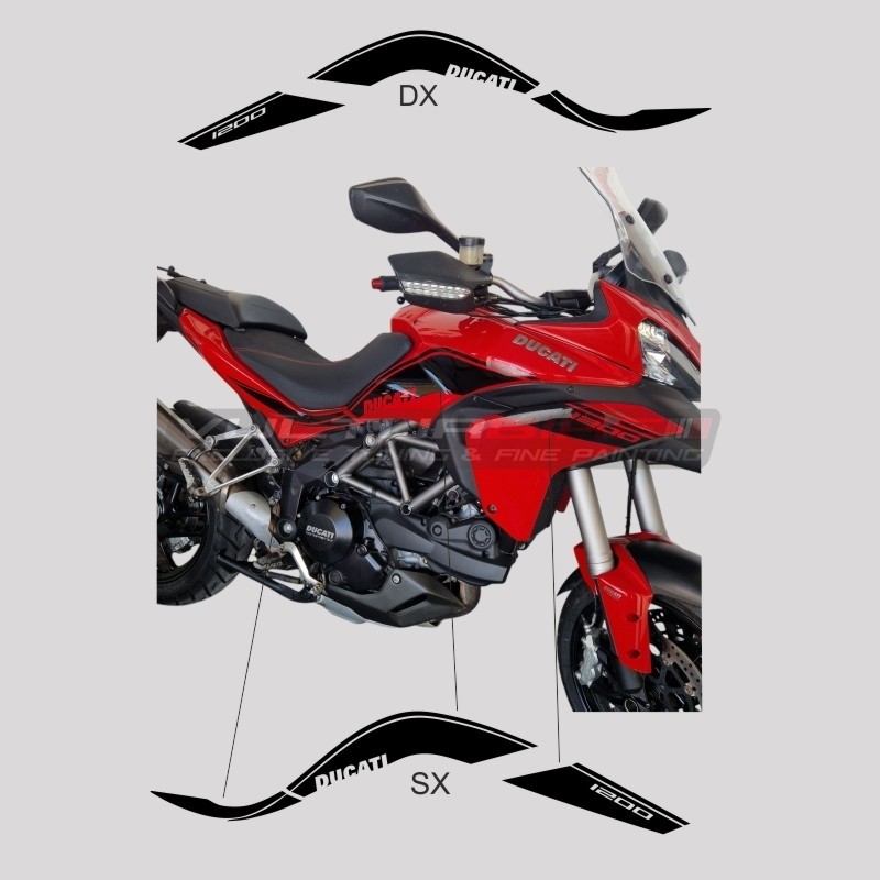 Kit adesivi per carene laterali - Ducati Multistrada 1200 / 1200S anno 2010 / 2014