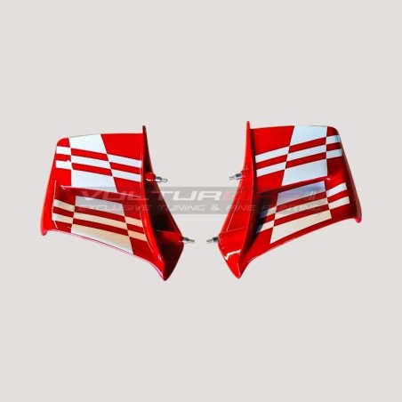 Stickers à damier pour cornes - Ducati Panigale V4 / V4S