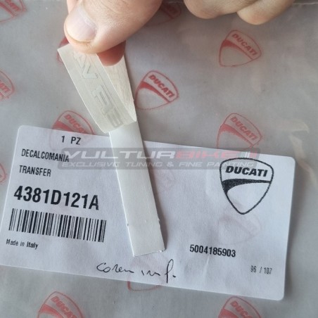 Original Ducati weißer Aufkleber für untere Seitenverkleidung - Ducati Streetfighter V4