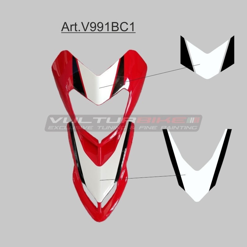 Adesivi bianconeri per cupolino - Ducati Hypermotard 796 / 1100