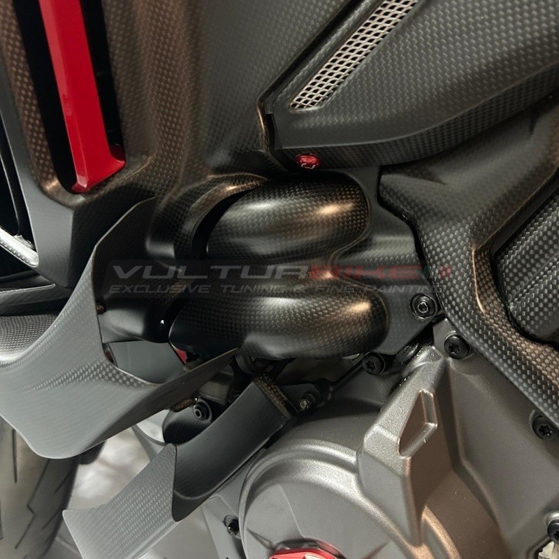 Protección de carbono para mangueras de bombas de agua - Ducati Multistrada V4 / V4S / Pikes Peak / RS