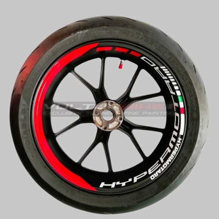Set d’autocollants de roue de moto - Ducati Hypermotard
