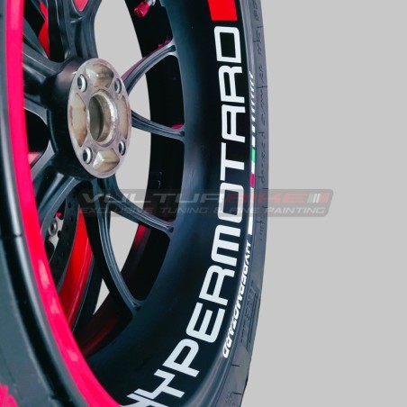 Set d’autocollants de roue de moto - Ducati Hypermotard