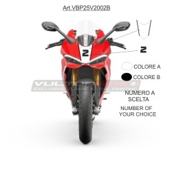 Adesivo bicolore con numero per cupolino - Ducati Panigale V2