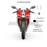 Autocollant bicolore avec numéro pour bulle - Ducati Panigale V2