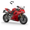 Juego de pegatinas para la tapa de la batería - Ducati Panigale / Streetfighter V2