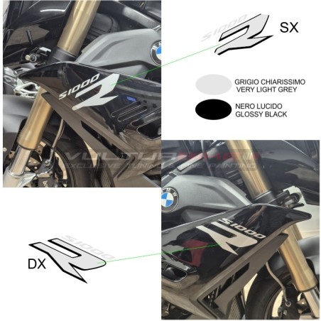 Coppia di adesivi grigio chiaro per fiancate - BMW S1000R 2021 / 2024