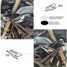 Paire de stickers gris clair pour panneaux latéraux - BMW S1000R 2021 / 2024