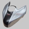 Tapa del depósito de combustible efecto aluminio cepillado con tira de carbono - Ducati Panigale / Streetfighter V4 / V4S