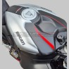 Tankabdeckung aus gebürstetem Aluminium mit Carbon-Streifen - Ducati Panigale / Streetfighter V4 / V4S