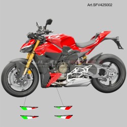 Pair of decorative flags for upper flaps - Ducati Streetfighter V4 / V4S