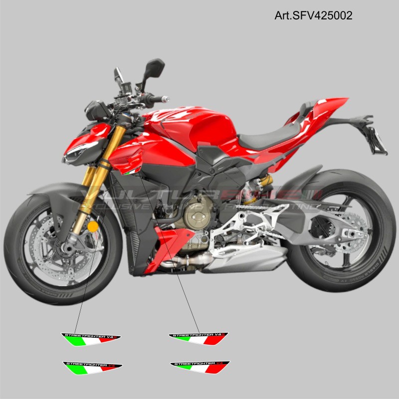Coppia bandiere decorative per alette superiori - Ducati Streetfighter V4 / V4S