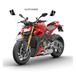 Karierte Aufkleber für Klappen - Ducati Streetfighter V4