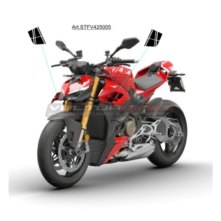 Chequered Stickers for Flaps - Ducati Streetfighter V4