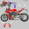 Kit de pegatinas rojas y blancas - Ducati Streetfighter V4 / V4S