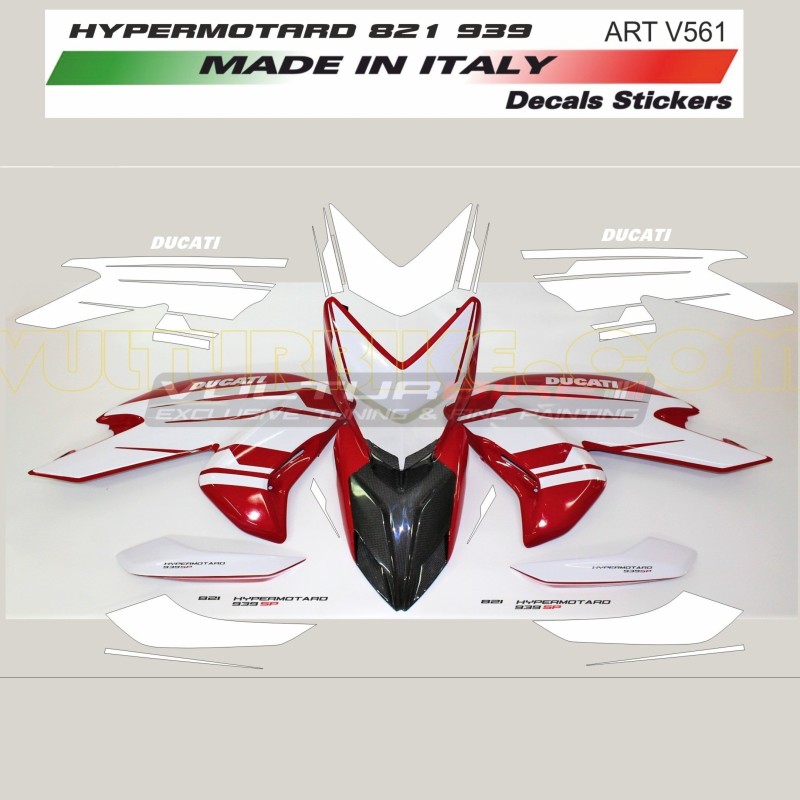 Weiß 939 SP Design Klebeset - Ducati Hypermotard 821/939