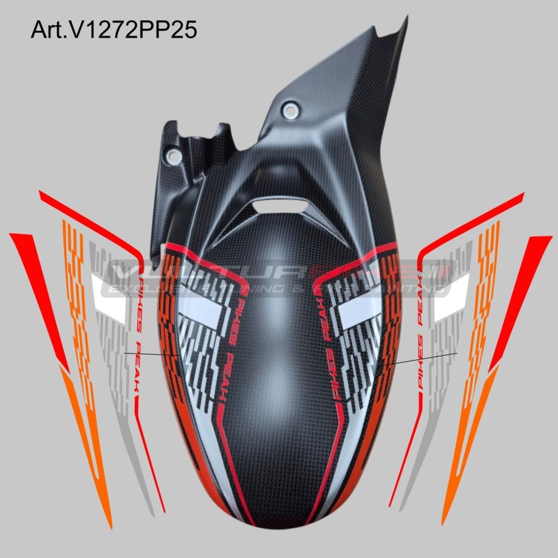 Design evolution stickers for carbon mudguard - Ducati Multistrada V4 Pikes Peak 2025