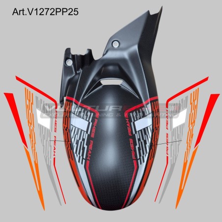 Stickers evolution design pour garde-boue carbone - Ducati Multistrada V4 Pikes Peak 2025