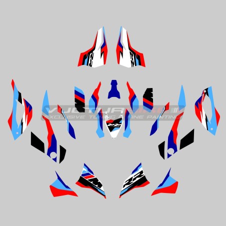 Kit complet d’autocollants pour moto blanche - BMW S1000RR