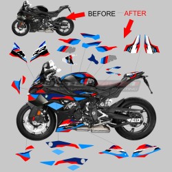 Conjunto completo de pegatinas para carenado - BMW S1000RR de moto negro