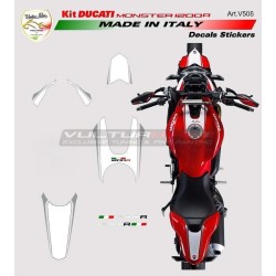 Kit adesivi bianco / argento - Ducati Monster 1200R 2017