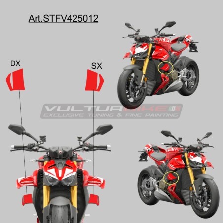 Autocollants pour ailettes inférieures - Ducati Streetfighter V4 / V4S