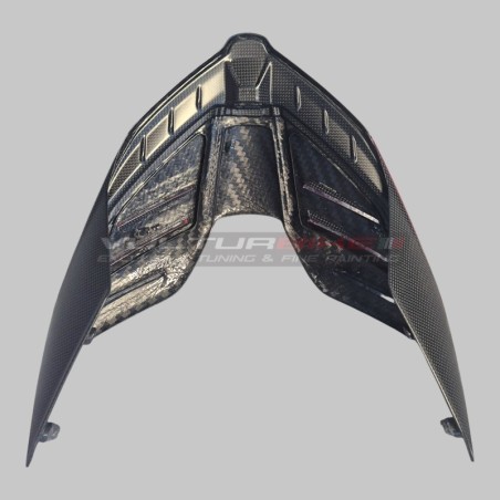 Red and carbon single-seater tail for Ducati Panigale and Streetfighter V4 / V4S / V4R