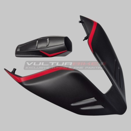 Mono tail set with central carbon pad for Ducati Panigale and Streetfighter V4 / V4S / V4R