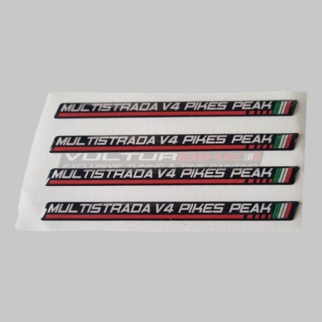 4 adesivi resinati 3D universali - Ducati Multistrada V4 Pikes Peak