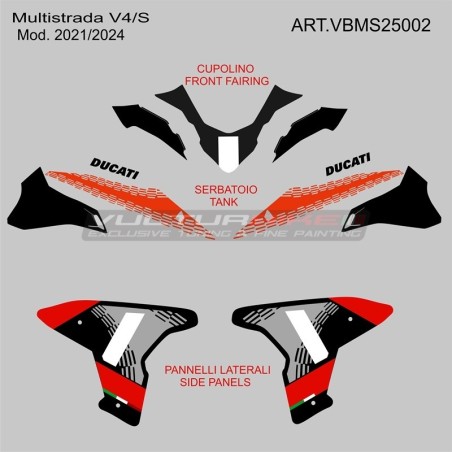 Coffret graphique complet Pikes Peak 2025 pour Ducati Multistrada V4 2021 / 2026