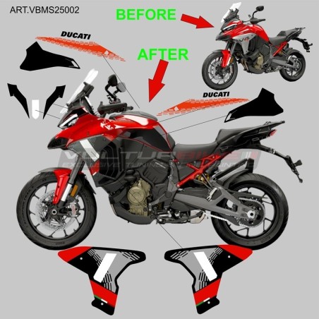 Complete design graphic set Pikes Peak 2025 for Ducati Multistrada V4 2021 / 2026