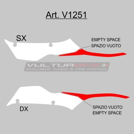 Pegatinas Airbox - Ducati Multistrada V4 icerberg blanco