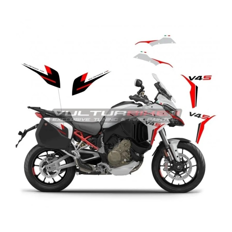 Ensemble de décalcomanies - Ducati Multistrada V4 iceberg blanc