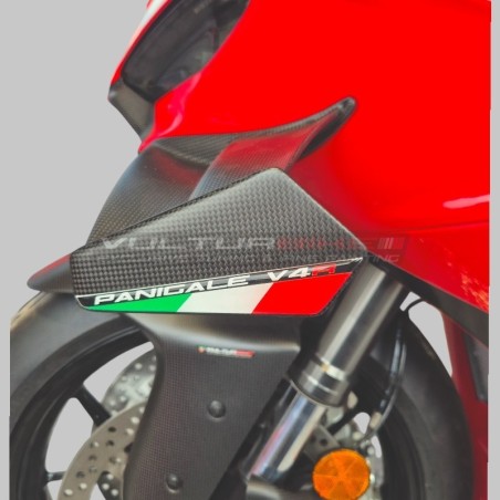 Calcomanías decorativas de resina 3D - bandera italiana para Ducati aletas Panigale V4R
