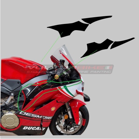 Pegatinas negras para la parte superior carenados - Ducati Panigale V4 / V4S / V4R