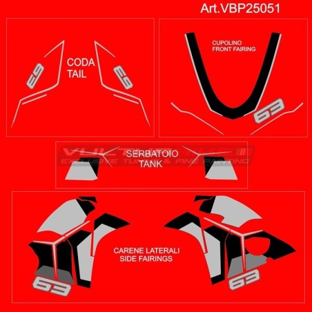Set de calcomanías estilo Lamborghini para Ducati Panigale V4 / V4S