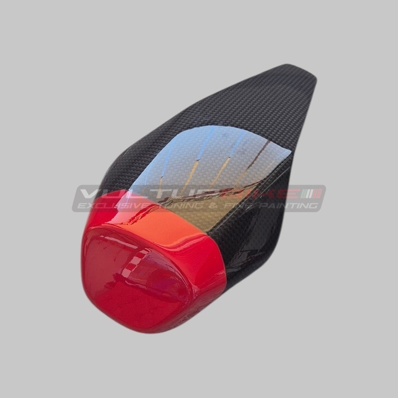 Línea personalizada de almohadillas de asiento de carbono - Ducati Panigale y Streetfighter V2 / V2S