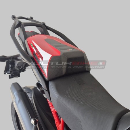 Evolution single-seater cover in colored carbon for Ducati Multistrada V4 / V4S from 2021 to 2026