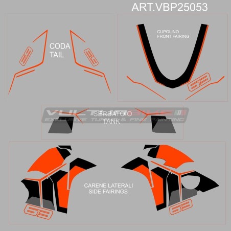 Lamborghini style decals set for Ducati Panigale V4 / V4S