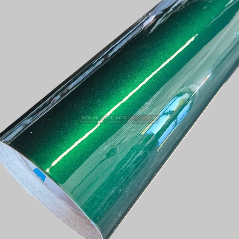 Película adhesiva para wrapping purpurina verde oscuro