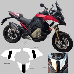 Adesivi decorativi per pannelli laterali e cupolino frontale - Ducati Multistrada V4 Pikes Peak 2025 / 2026