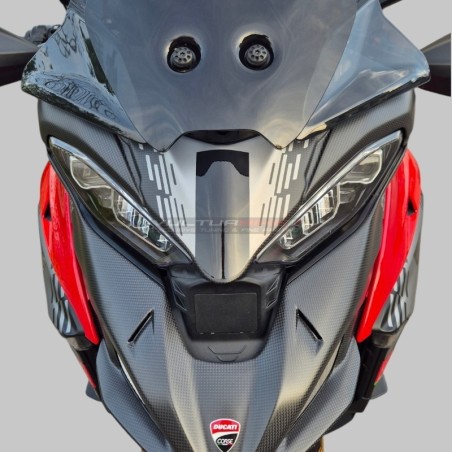 Pegatinas decorativas con el número 1 negro para paneles laterales y carenado frontal - Ducati Multistrada V4 Pikes Peak 2025 /