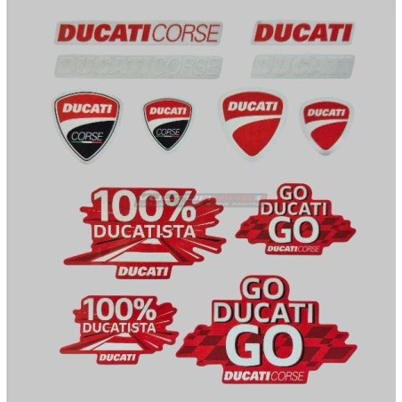 Ensemble d’autocollants original Ducati 100 % ducatista