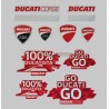 Set original de pegatinas Ducati 100% ducatista