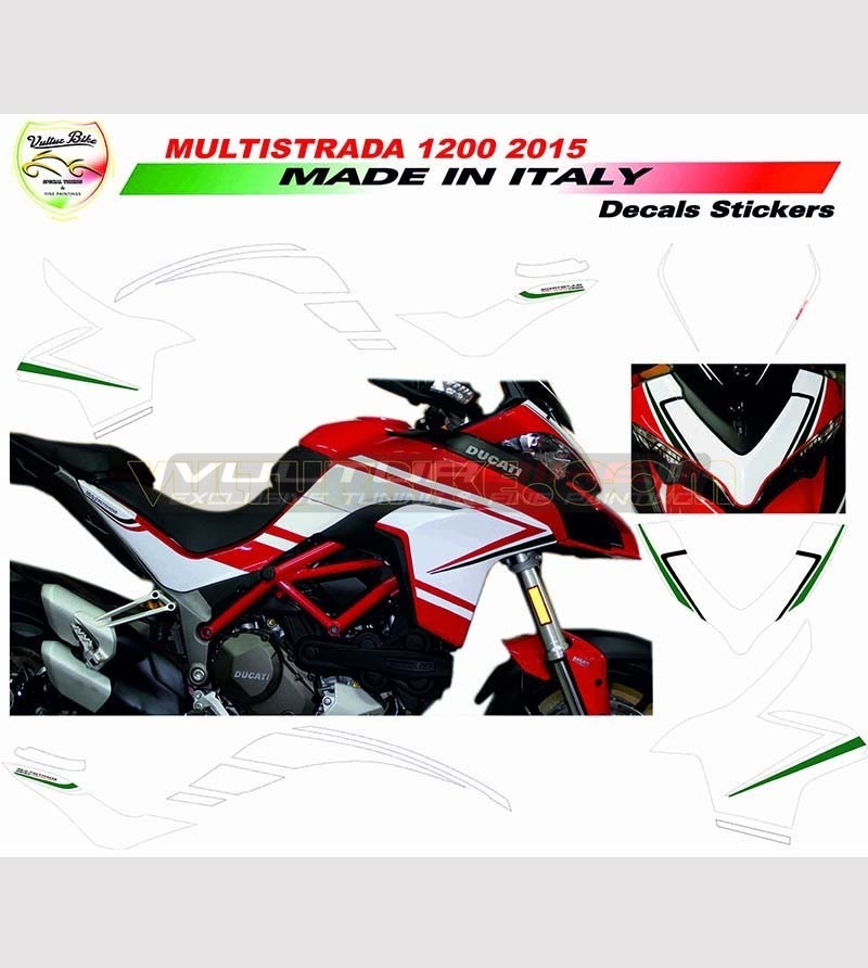 Kit adesivi design personalizzato - Ducati Multistrada 950/1200 DVT 